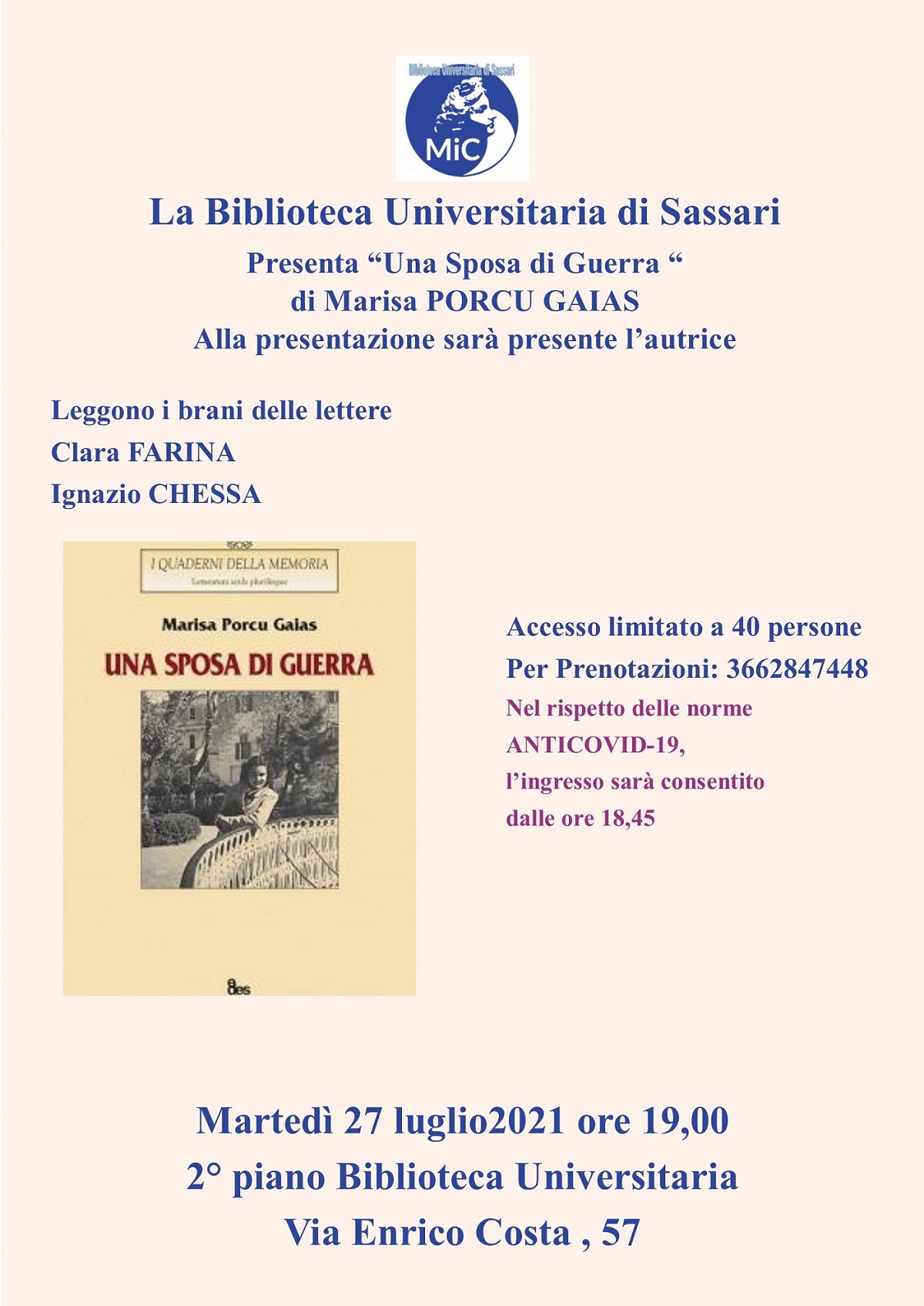 "Una Sposa di Guerra" di Marisa Porcu Gaias